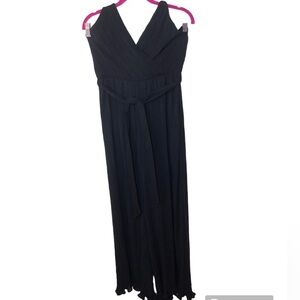 Beyond Words Pleated Jumpsuit with Belt size L
